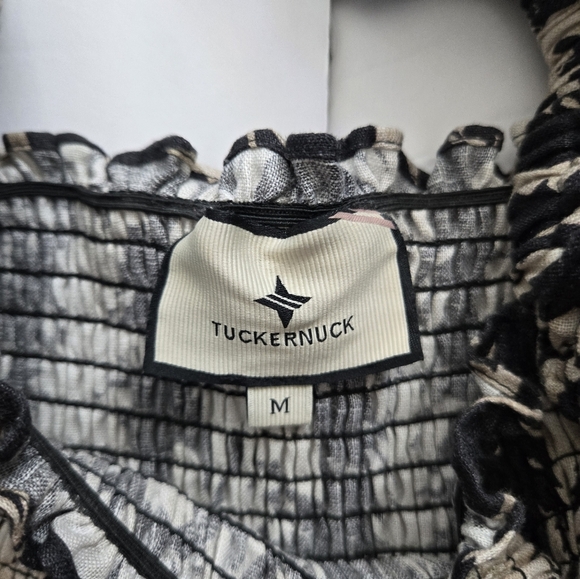 Tuckernuck Ojai Vines Hemmings Linen Dress Peasant CottageCore-Size M - Picture 2 of 7